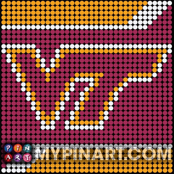 Virginia Tech pushpin art