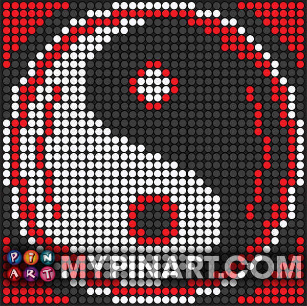 Ying Yang pushpin design art