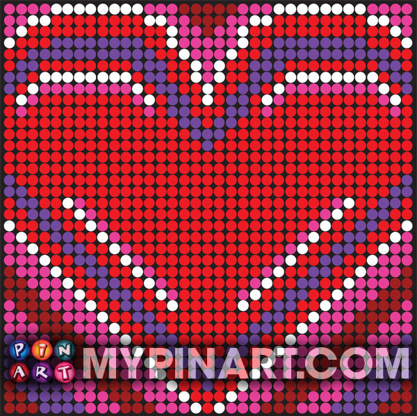 Heart pushpin design art