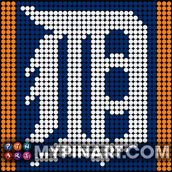 Detroit Tigers pushpin art