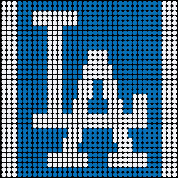 Los Angeles Dodgers pushpin art