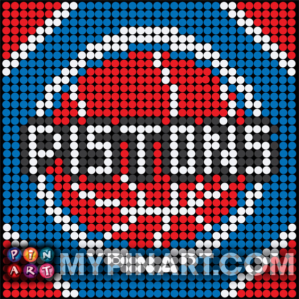 Pushpin Art Detroit Pistons