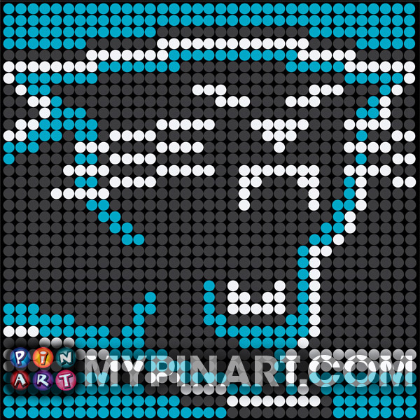 Pushpin Art Carolina Panthers