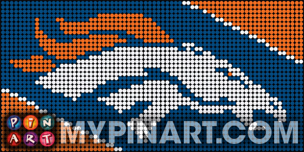 Pushpin Art Denver Broncos