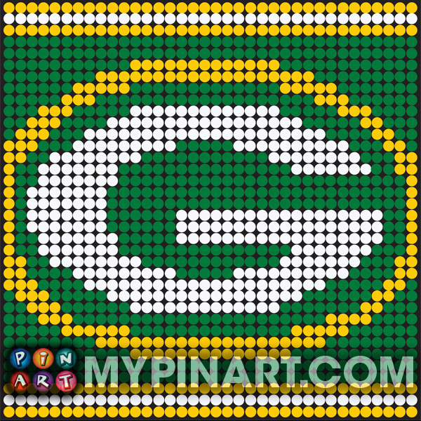Green Bay Packers pushpin art