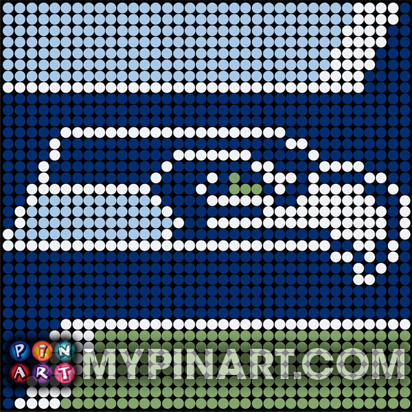Seattle Seahawks pushpin art
