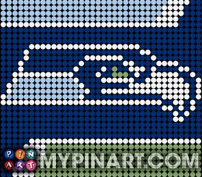 Seattle Seahawks NFL push pin art fun design